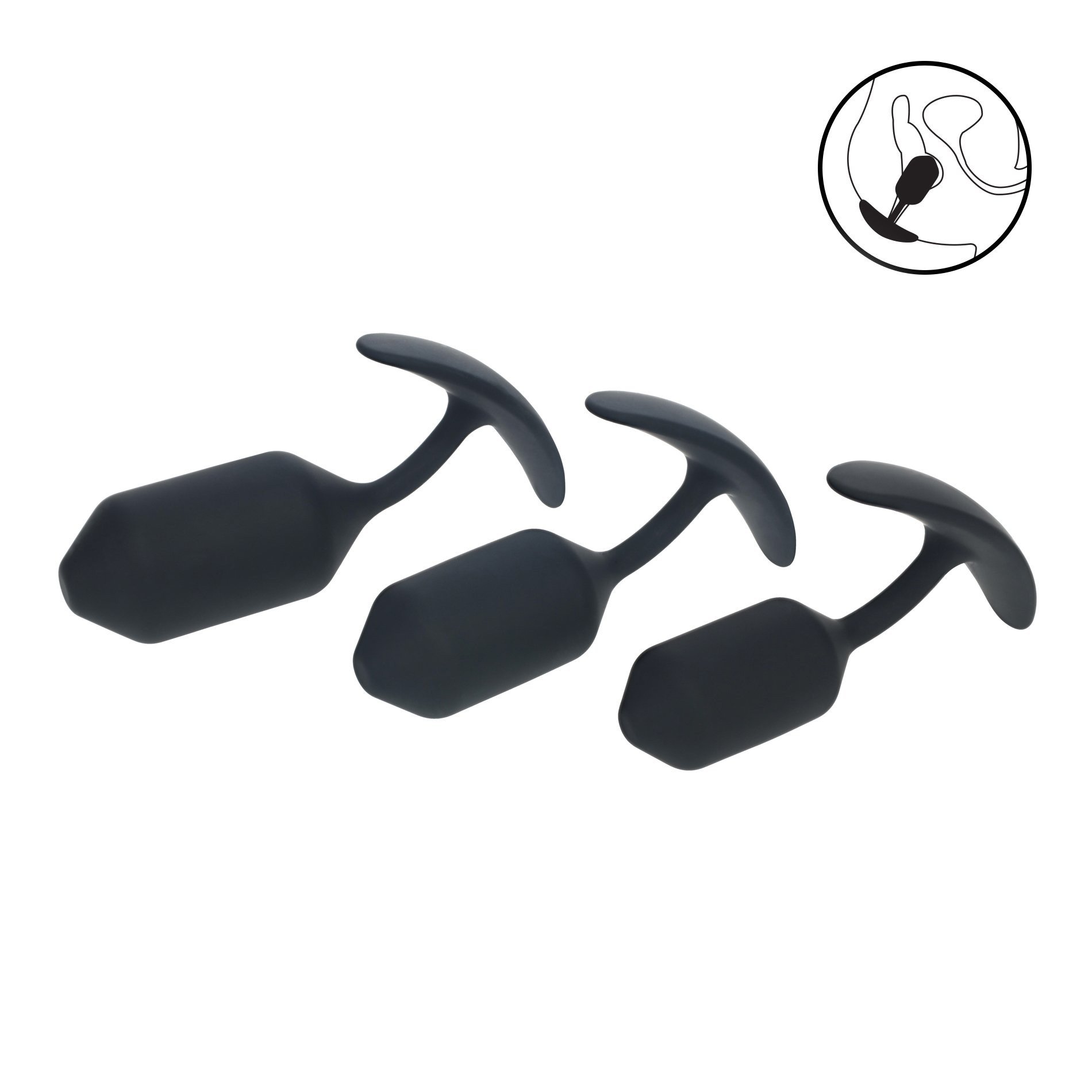 Analinių kaiščių rinkinys „Weighted Anal Plug Training Kit“ - Levelz