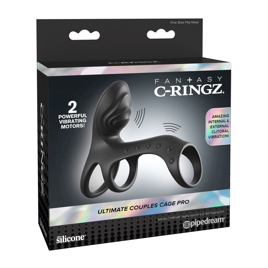 Vibruojanti penio mova „Ultimate Couples Cage Pro“ - Fantasy C-Ringz