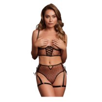 Atviras liemenėlės ir kelnaičių rinkinys „Eden“ - Le Desir