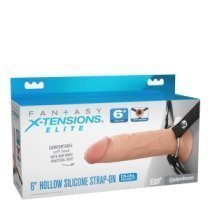 Tuščiaviduris strap-on dildo „6 Inch Silicone Hollow Strap-on“ - Pipedream