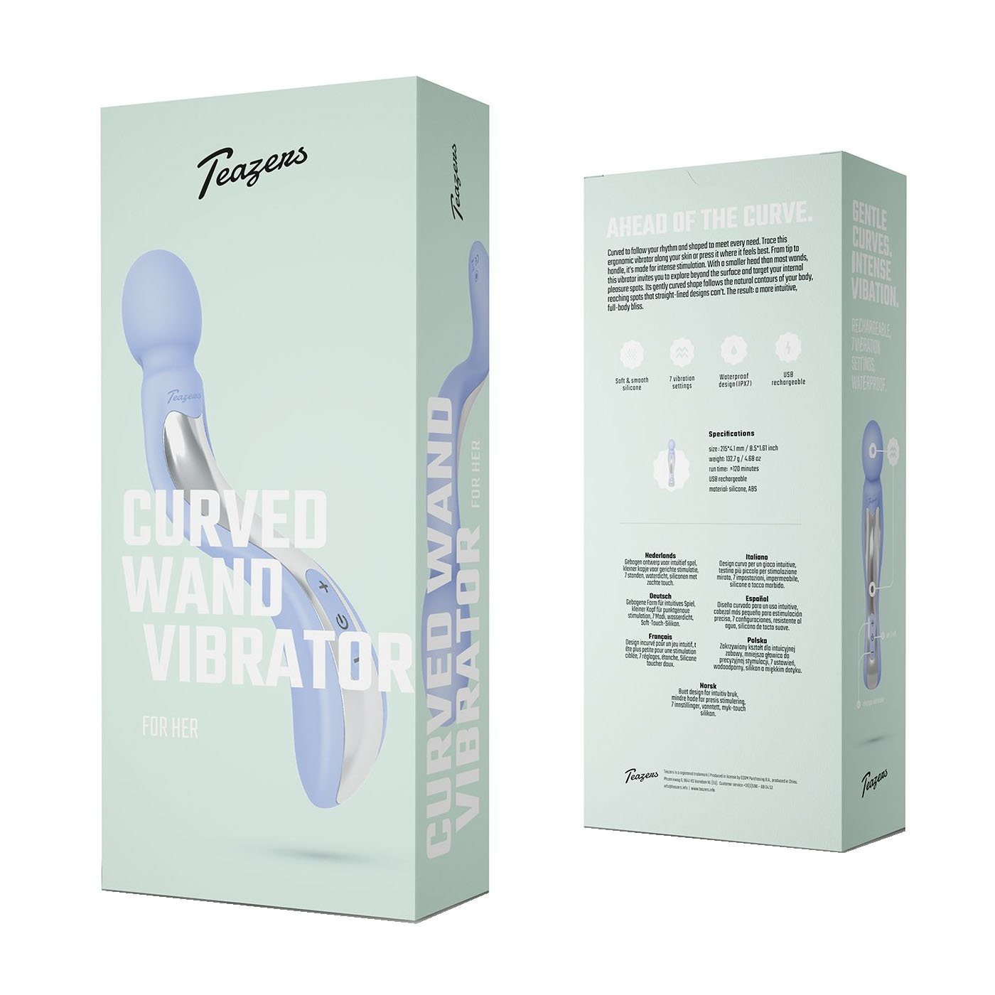 Vibruojantis masažuoklis „Curved Wand Vibrator“ - Teazers