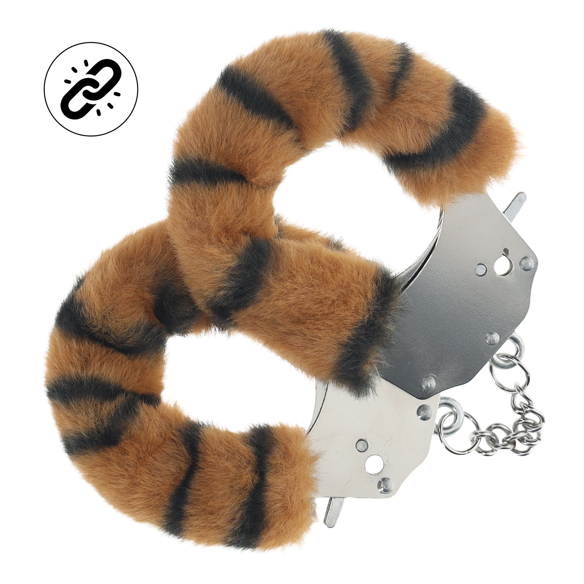 Antrankiai „Heavy-duty Fluffy Handcuffs Tiger“ - Ouch!