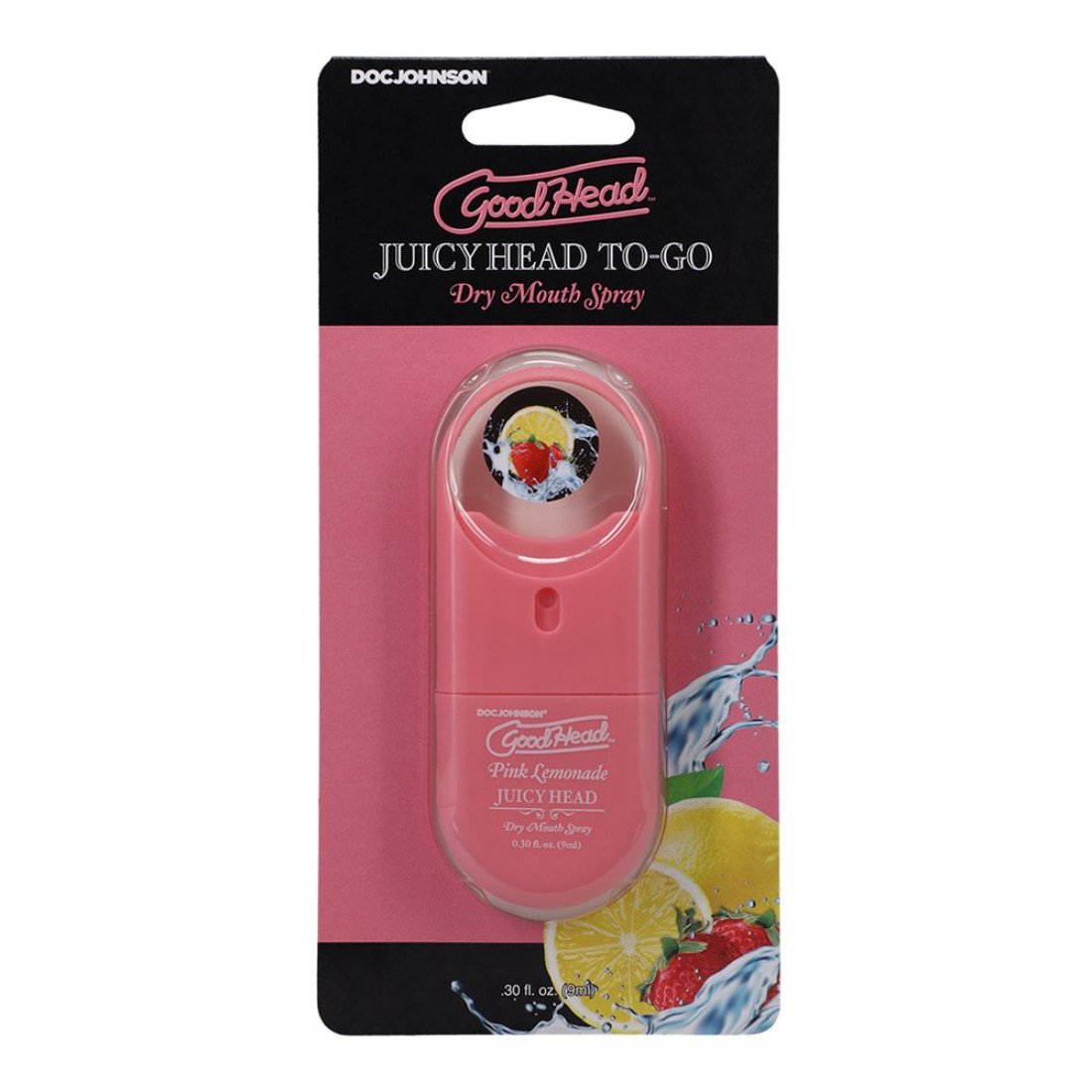 Purškalas oraliniam seksui „GoodHead To-Go Pink Lemonade“, 9 ml - Doc Johnson