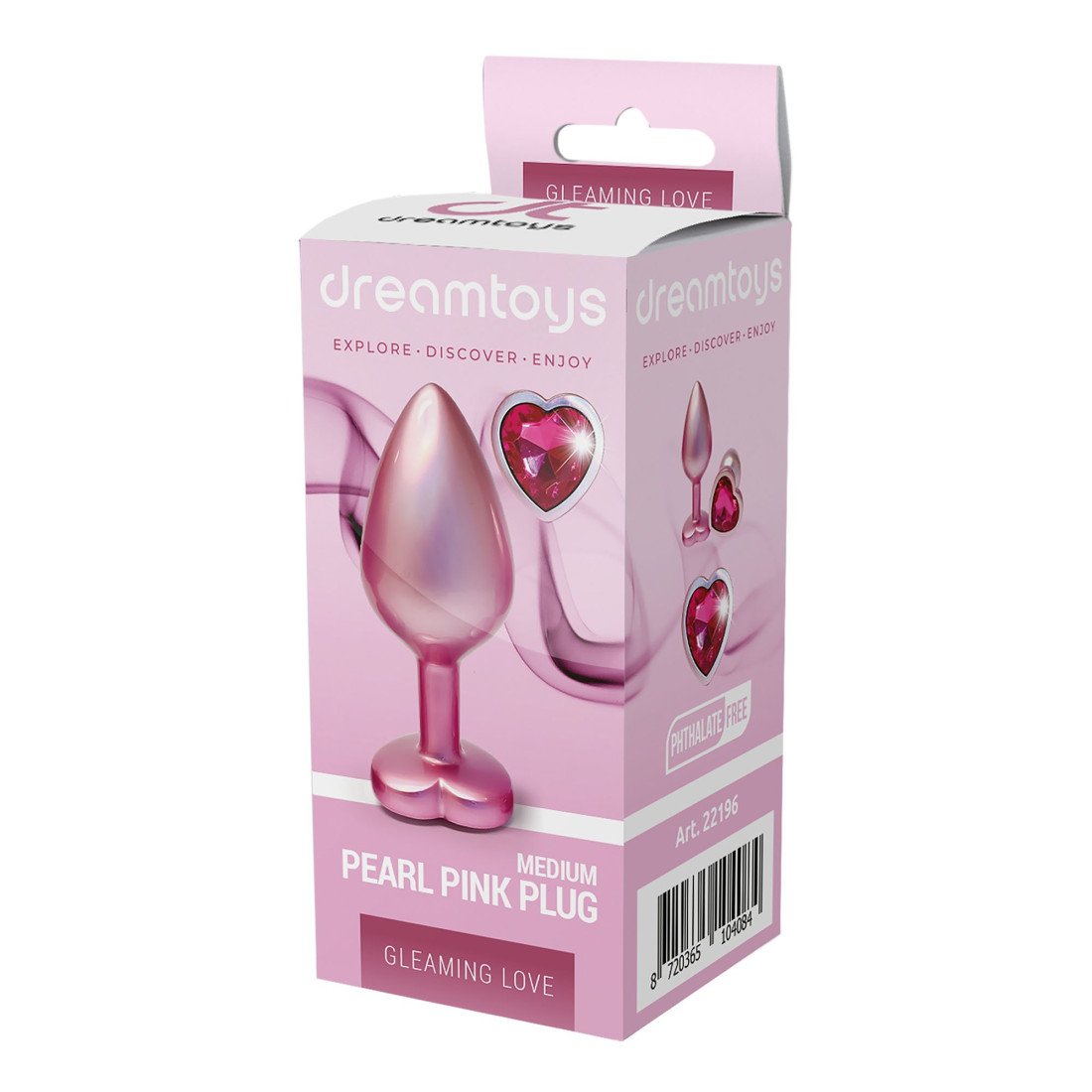 Vidutinis analinis kaištis „Pearl Pink Gleaming Love“ - Dream Toys