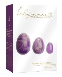 Vaginalinių kiaušinėlių rinkinys „Pure Amethyst Yoni Eggs“ - La Gemmes