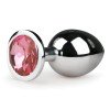 Vidutinis analinis kaištis „Round Silver Pink“ - EasyToys