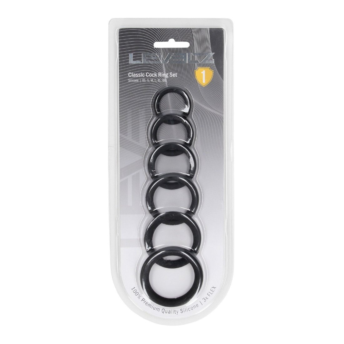 Penio žiedų rinkinys „Classic Silicone Cockring Set“ - Levelz