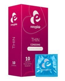 Plonesni prezervatyvai „Extra Thin“, 10 vnt. - EasyGlide