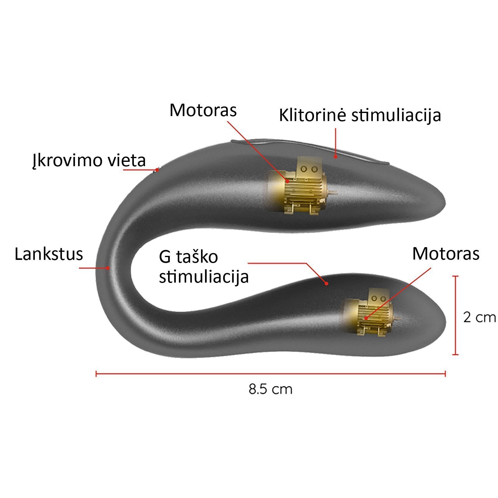 Išmanusis vibratorius poroms „Lisboa“ - Oninder