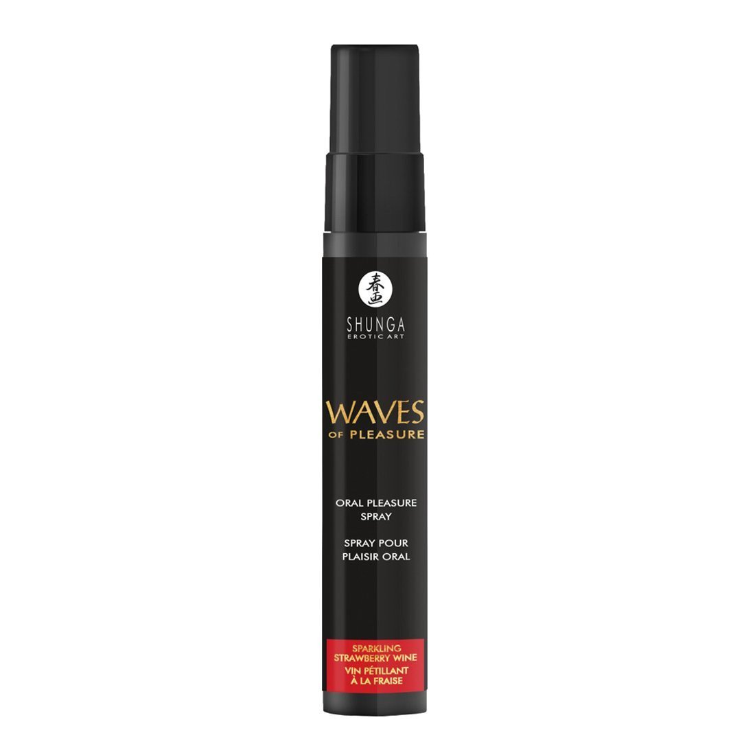 Purškalas oraliniam seksui „Waves of Pleasure Sparkling Strawberry Wine“, 20 ml - Shunga