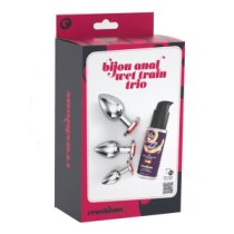 Analinių kaiščių ir lubrikanto rinkinys „Bijou Anal Wet Train Trio Red“ - Crushious