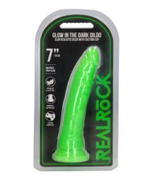 Tamsoje šviečiantis dildo „Glow in The Dark Dildo“ - RealRock