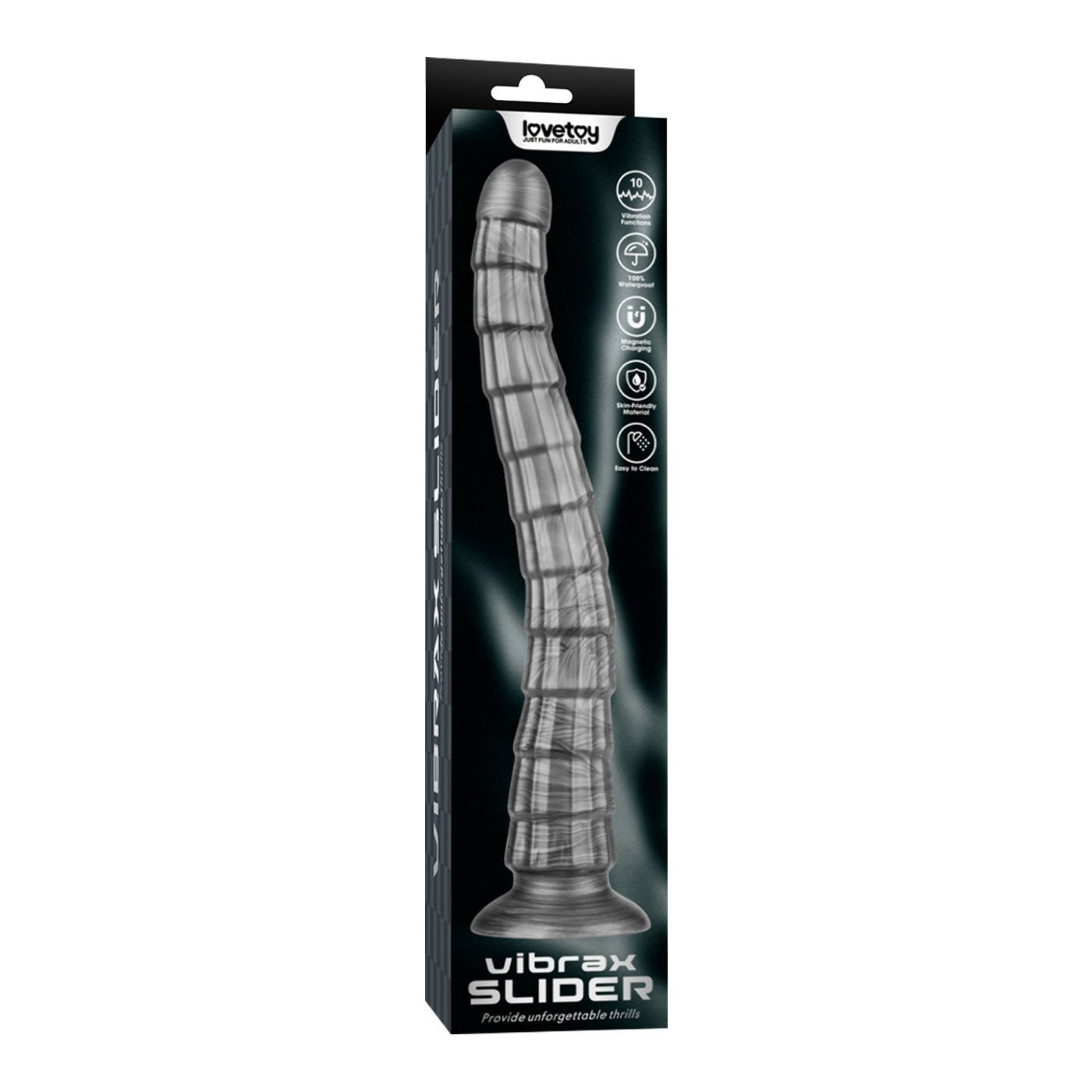 XXL dydžio vibruojantis dildo „Vibrax Slider“ - Love Toy
