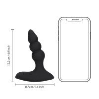Vibruojantis analinis kaištis „Beaded Anal Plug“ - Loveline