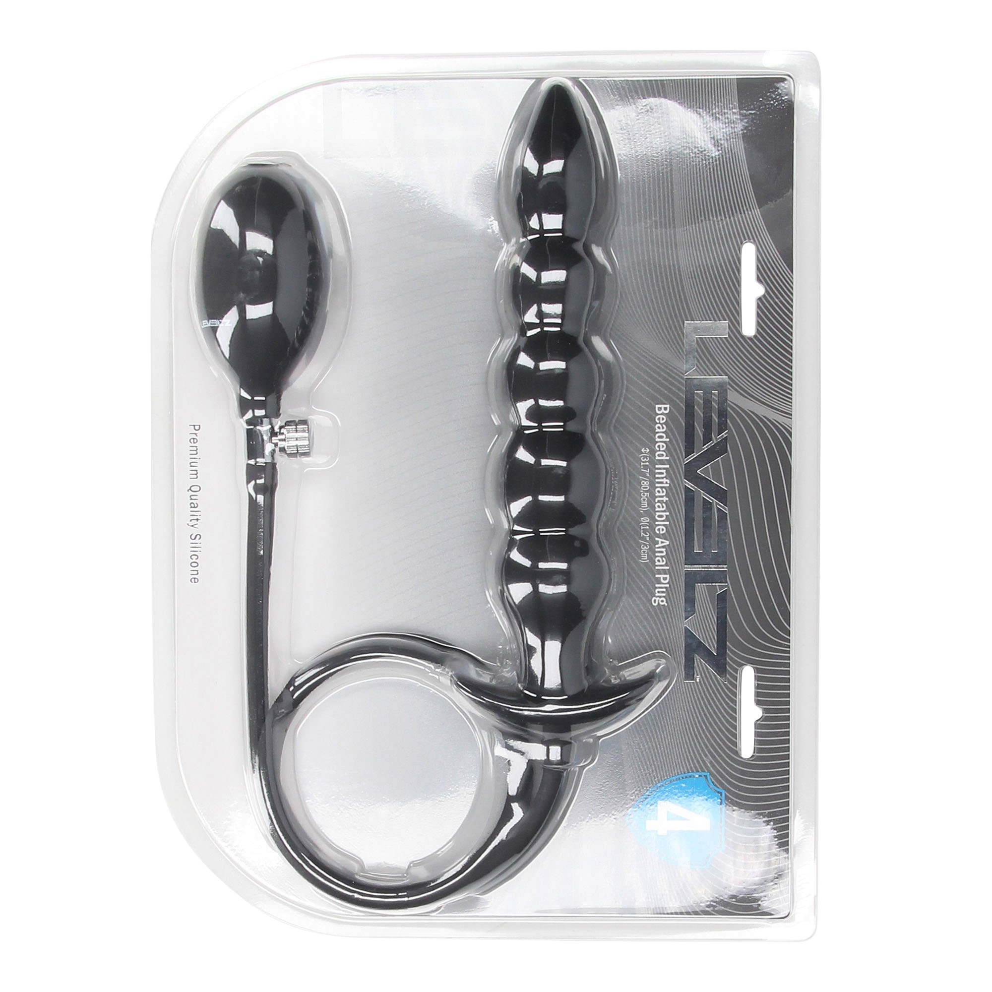 Pripučiami analiniai karoliukai „Beaded Inflatable Anal Plug“ - Levelz