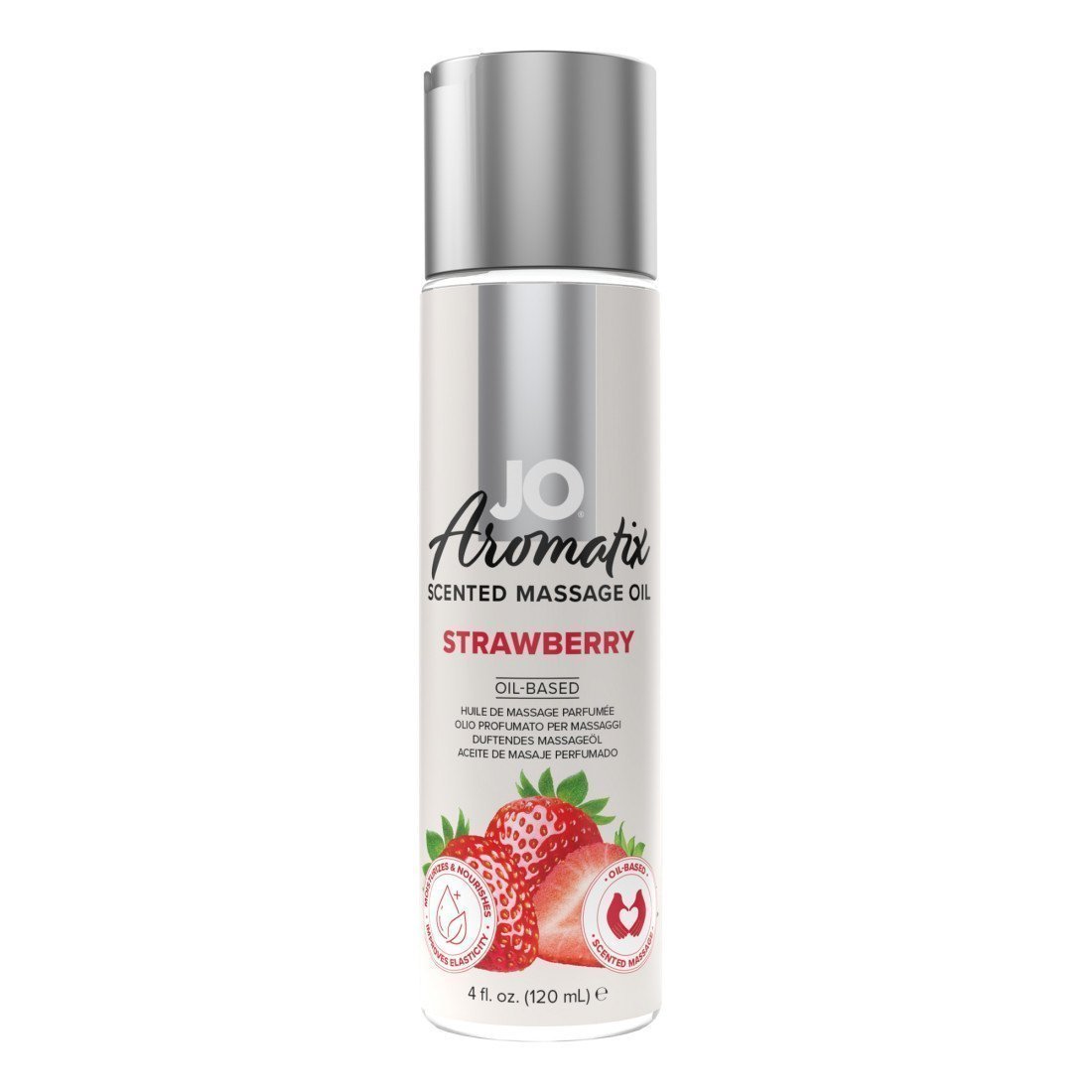 Masažo aliejus „Aromatix Strawberry“, 120 ml - System JO