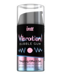 Stimuliuojantis gelis (pažeista pakuotė) „Vibration! Bubble Gum“, 15 ml - Intt