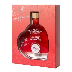 Šildantis masažo gelis „Candy Apple Aroma“, 50 ml - Exsens
