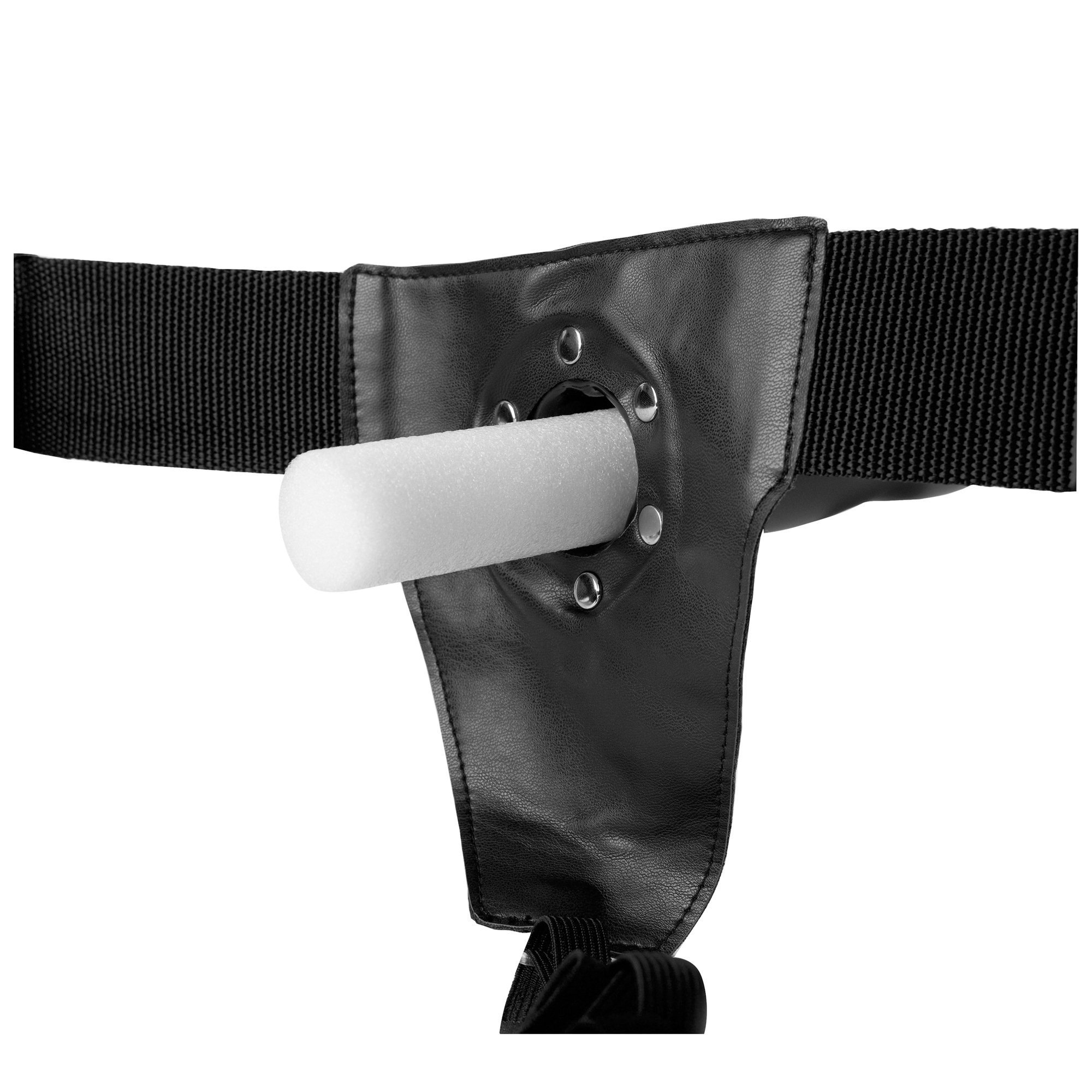 Tuščiaviduris strap-on dildo „Ribbed Hollow Strap-on Nr.8“ - Ouch!