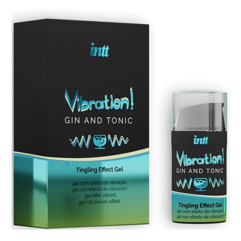 Stimuliuojantis gelis „Vibration! Gin and Tonic“, 15 ml - Intt