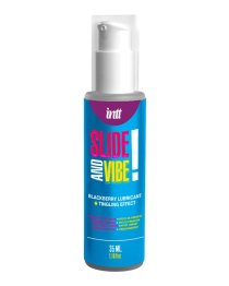 Stimuliuojantis vandens pagrindo lubrikantas „Slide and Vibe“, 35 ml - Intt