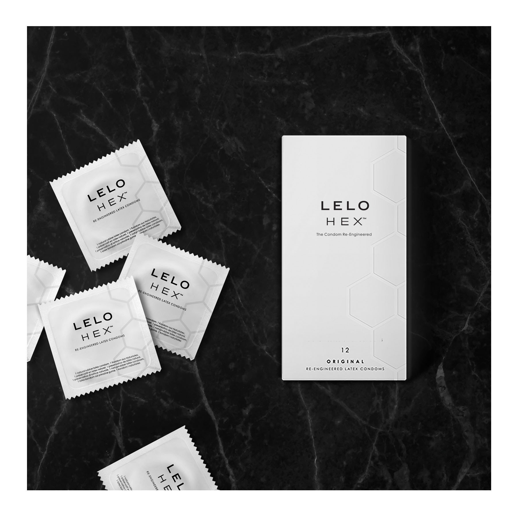Prezervatyvai „HEX“, 12 vnt. - LELO
