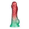 Pripučiamas silikoninis dildo „Aerosx Nr. 8.0 Red/Green“ - Lovetoy