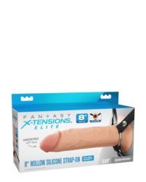 Tuščiaviduris strap-on dildo „8 Inch Silicone Hollow Strap-on“ - Pipedream