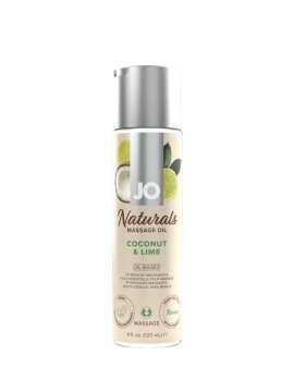Masažo aliejus „Naturals Coconut and Lime“, 120 ml - System JO