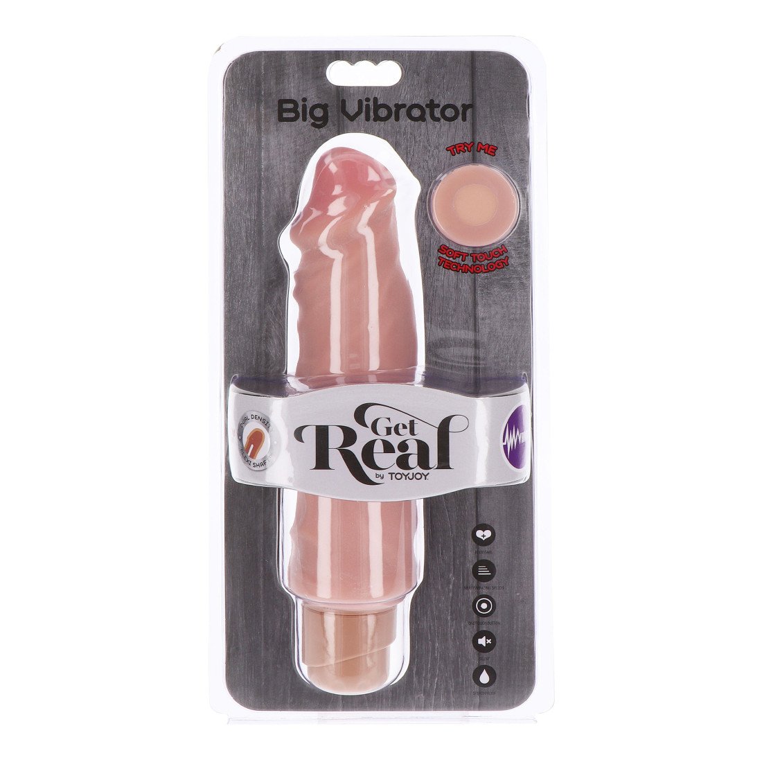 Vibruojantis dildo „Dual Density Big Vibrator“ - Get Real