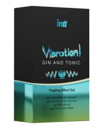 Stimuliuojantis gelis „Vibration! Gin and Tonic“, 15 ml - Intt