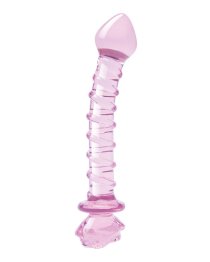 Stiklinis G taško dildo „Glaze Rosebud Spiral Dildo“ - Dream Toys