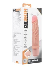 Vibruojantis dildo „Dr. Skin Dr. Robert“ - Blush