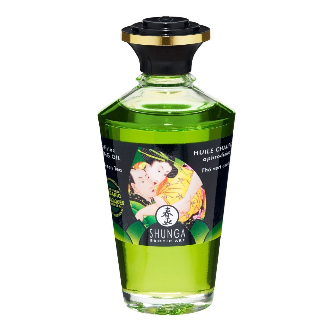 Afrodiziakinis šildantis aliejus „Exotic Green Tea“, 100 ml - Shunga