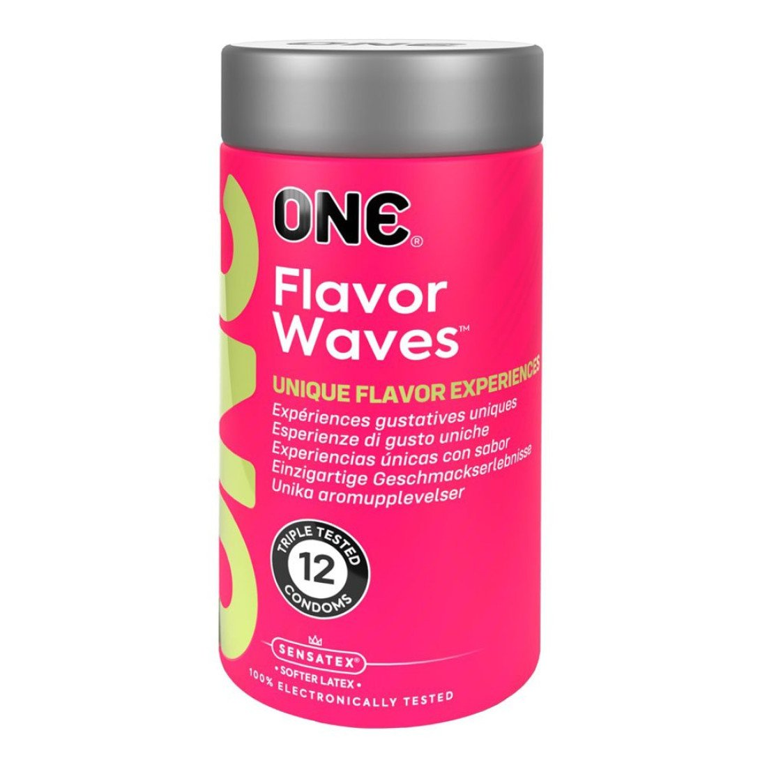 Prezervatyvų rinkinys „Flavor Waves“, 12 vnt. - One