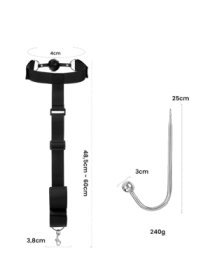 Suvaržymo rinkinys „Mouth Gag with Cuff and Anal Hook“ - Latetobed