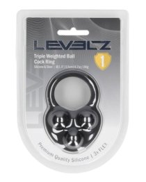 Penio žiedas „Triple Weighted Ball Cock Ring“ - Levelz