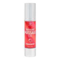 Masažo aliejus „Sensual Massage Oil Strawberry“, 50 ml - Secret Play