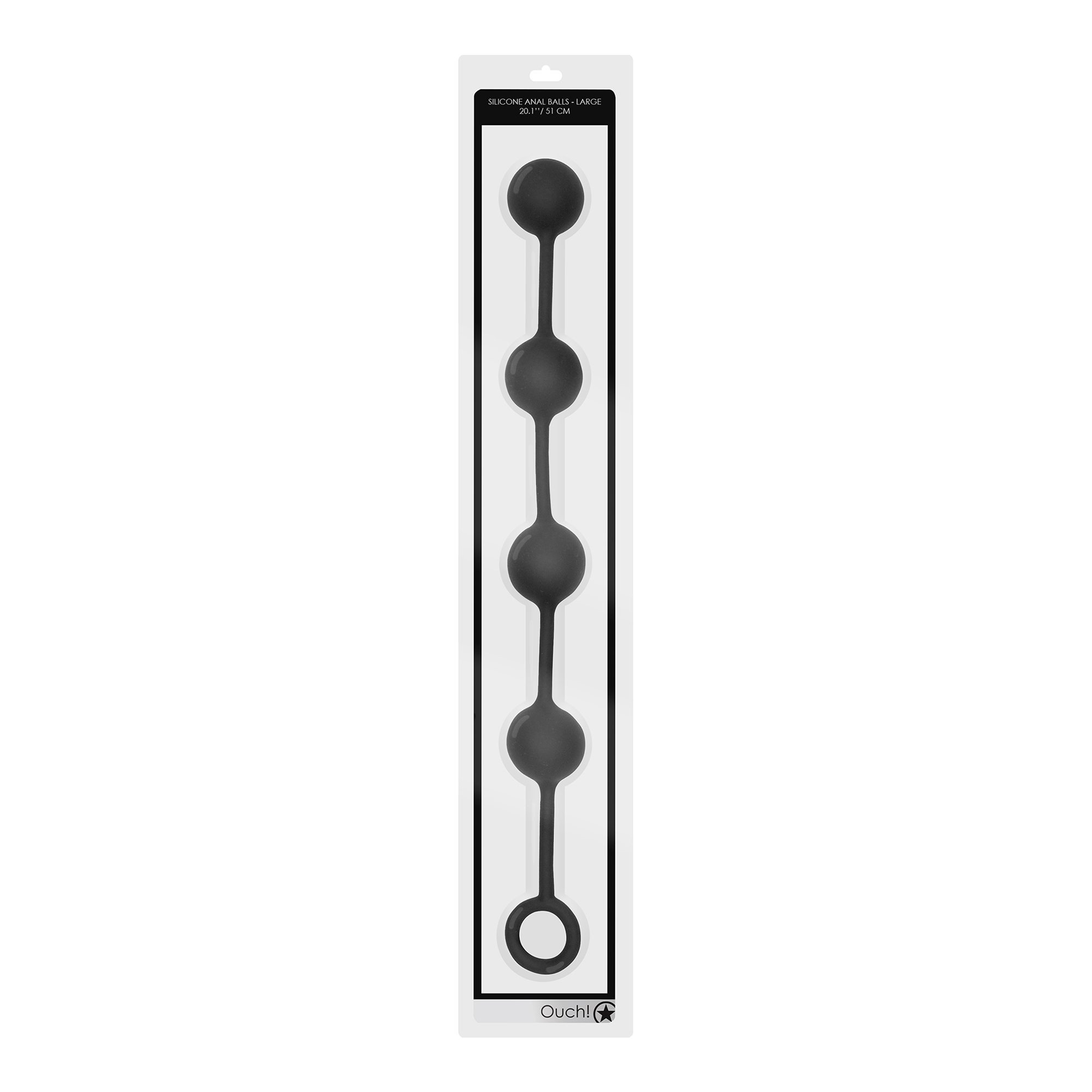 Analiniai karoliukai „Silicone Anal Balls - Large“ - Ouch!