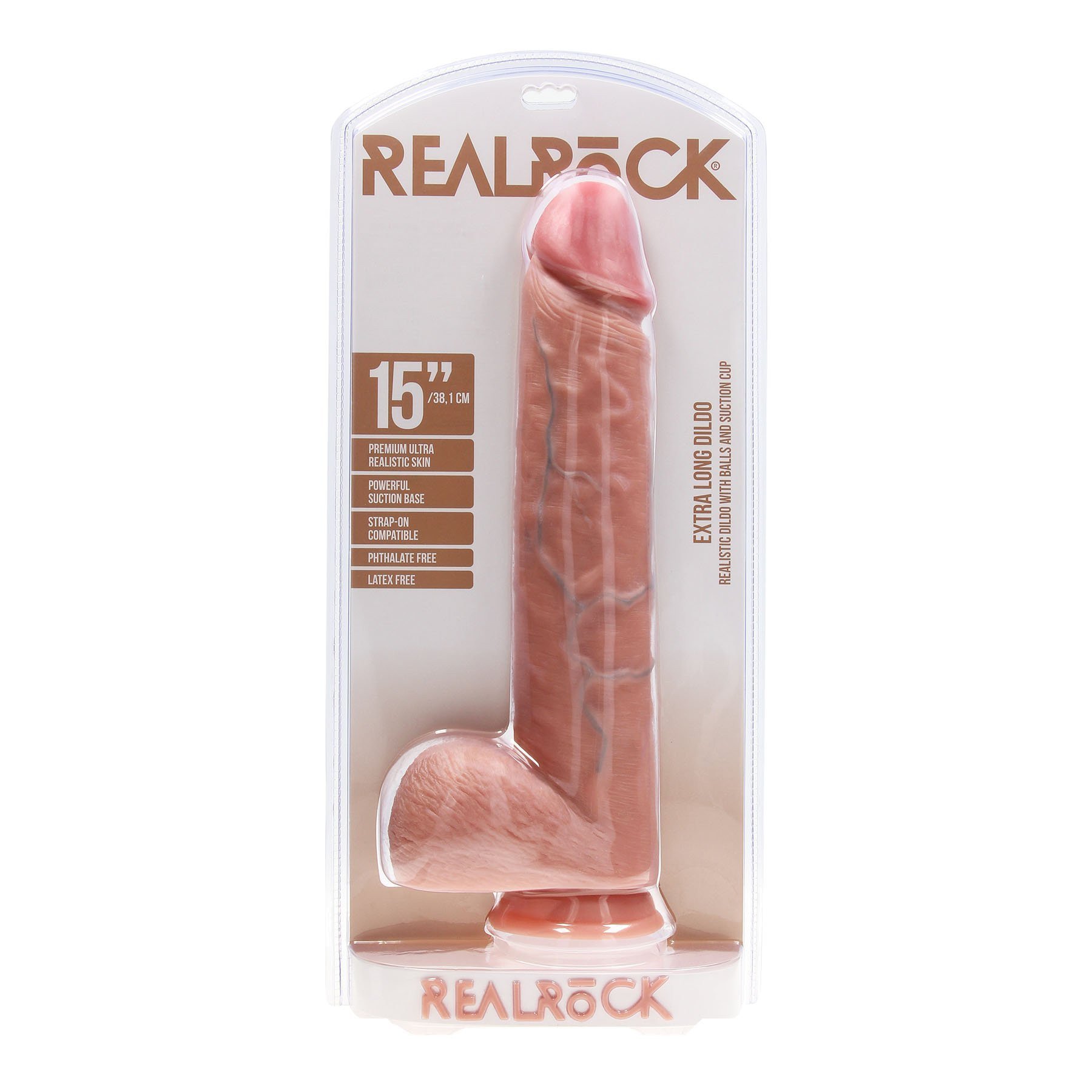 XXXL falo imitatorius (pažeista pakuotė) „Extra Large Thick Straight 15“ - RealRock