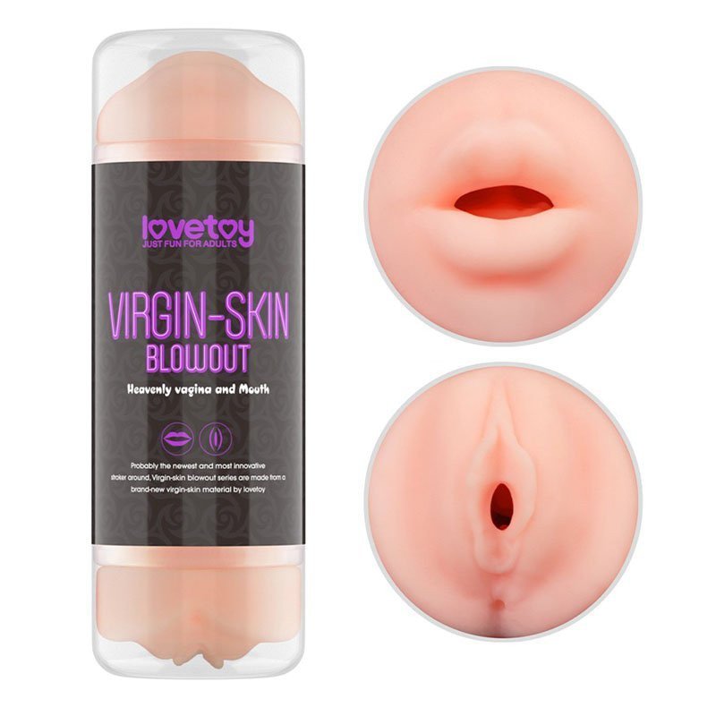 Dvipusis masturbatorius „Virgin-Skin Blowout - Vagina and Mouth“ - Love Toy