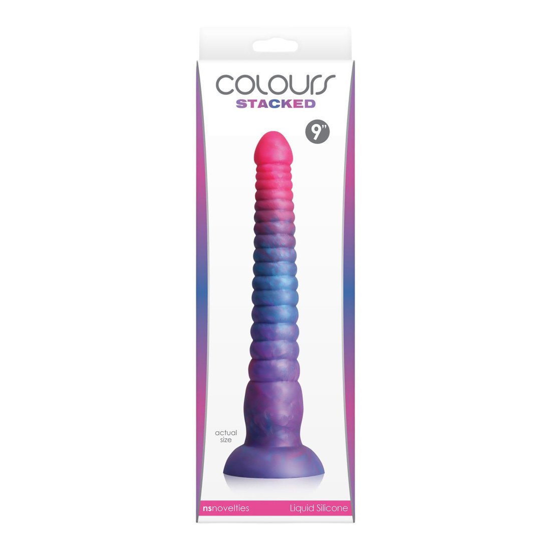 Dildo „Stacked 9 Inch - Pink Blue“ - NS Novelties