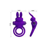 Vibruojantis penio ir sėklidžių žiedas „Vibrant Penis Ring III“ - Pretty Love