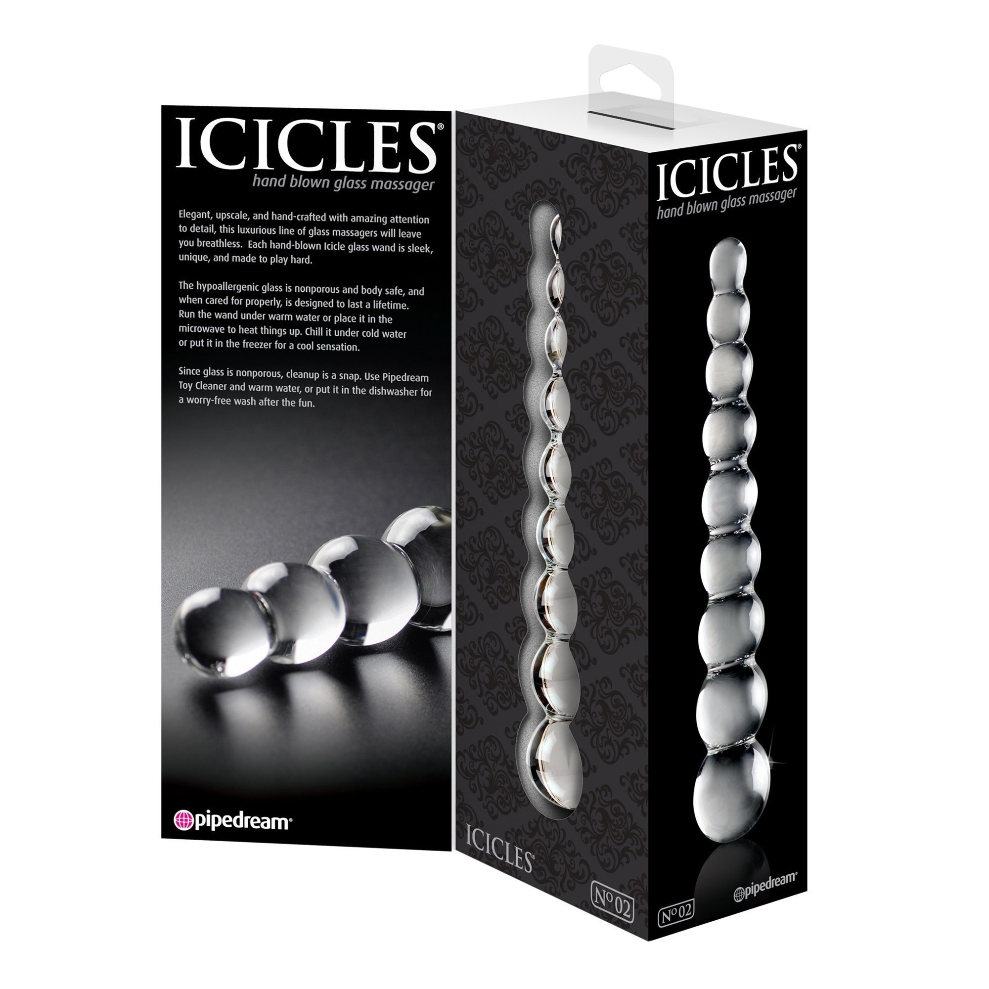 Stiklinis dildo „Icicles Nr. 2“ - Icicles