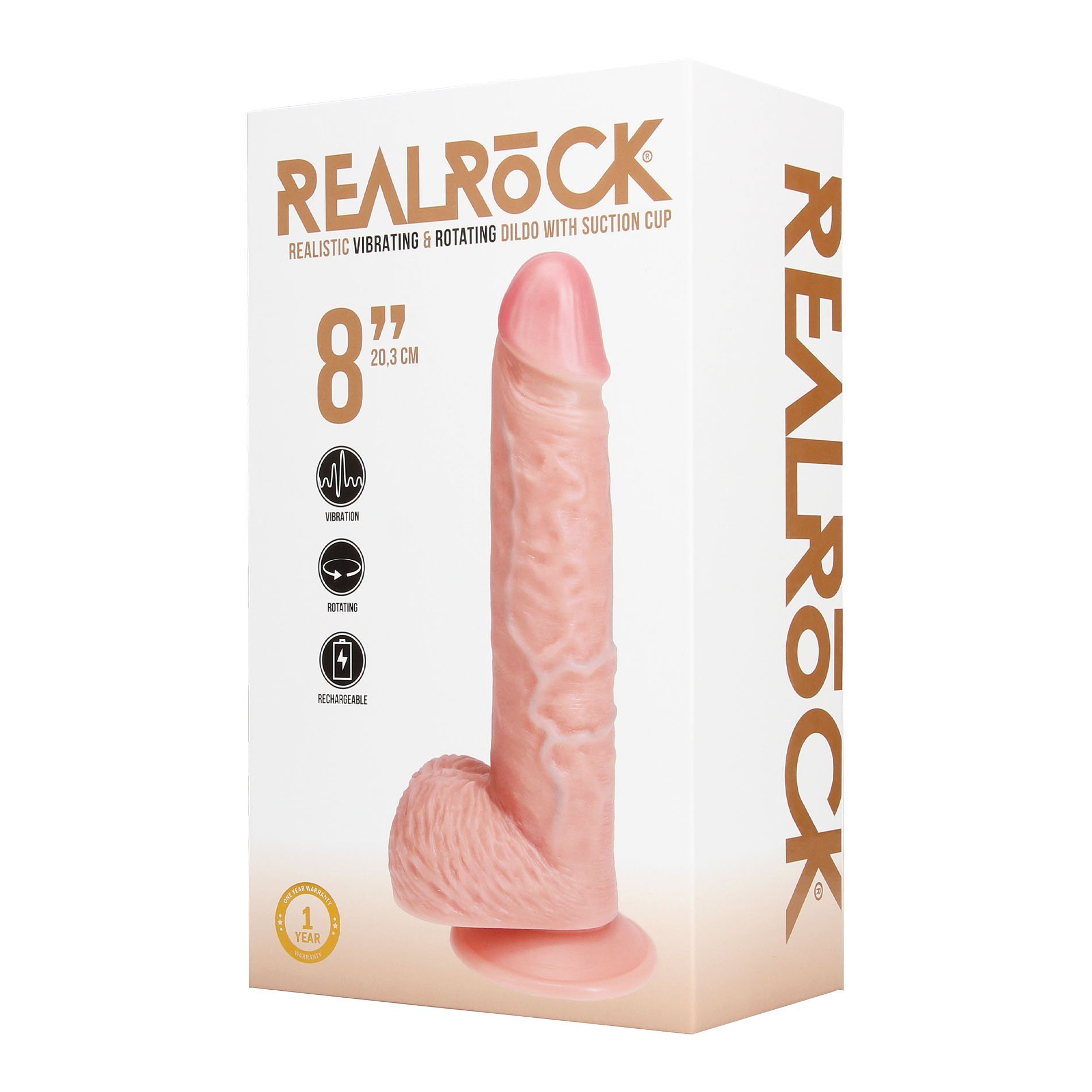 Vibruojantis falo imitatorius „Realistic Vibrating & Rotating Dildo Nr. 8“ - RealRock