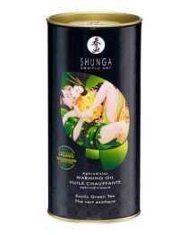 Afrodiziakinis šildantis aliejus „Exotic Green Tea“, 100 ml - Shunga