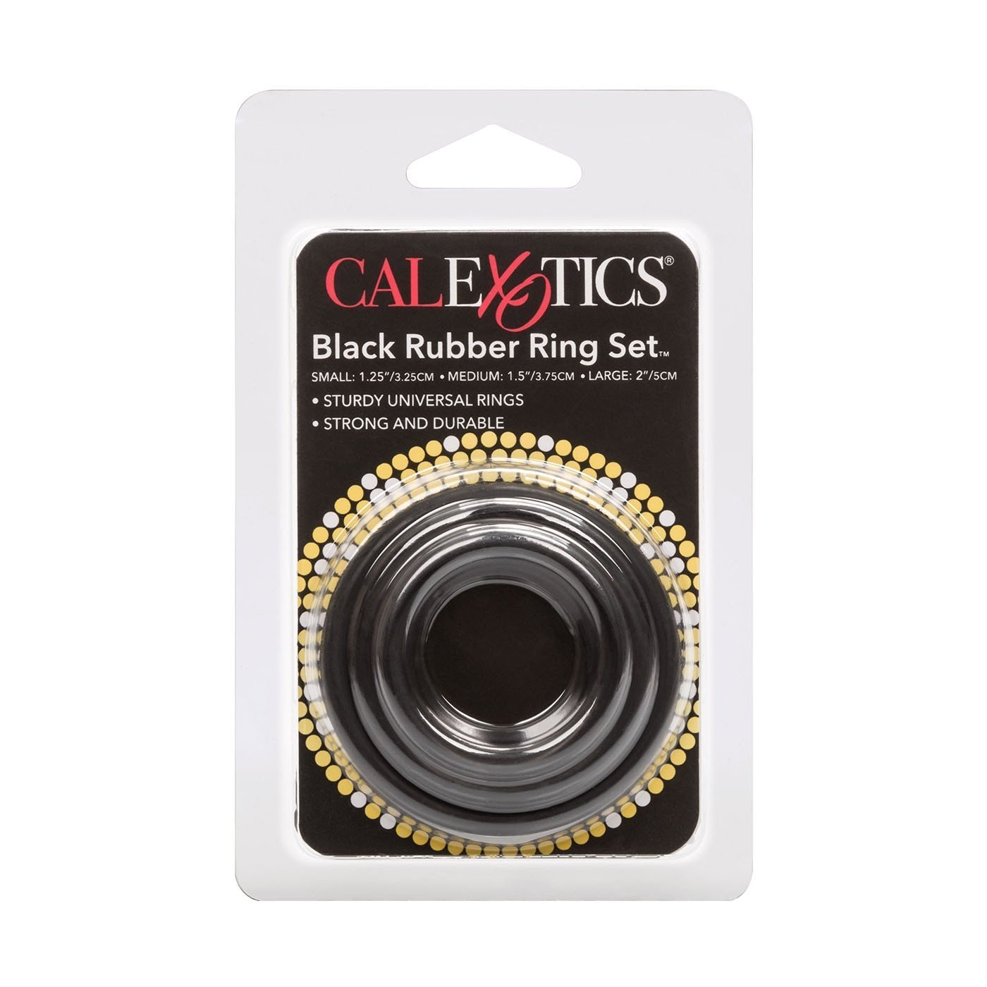 Penio žiedų rinkinys „Black Rubber Ring Set“ - CalExotics