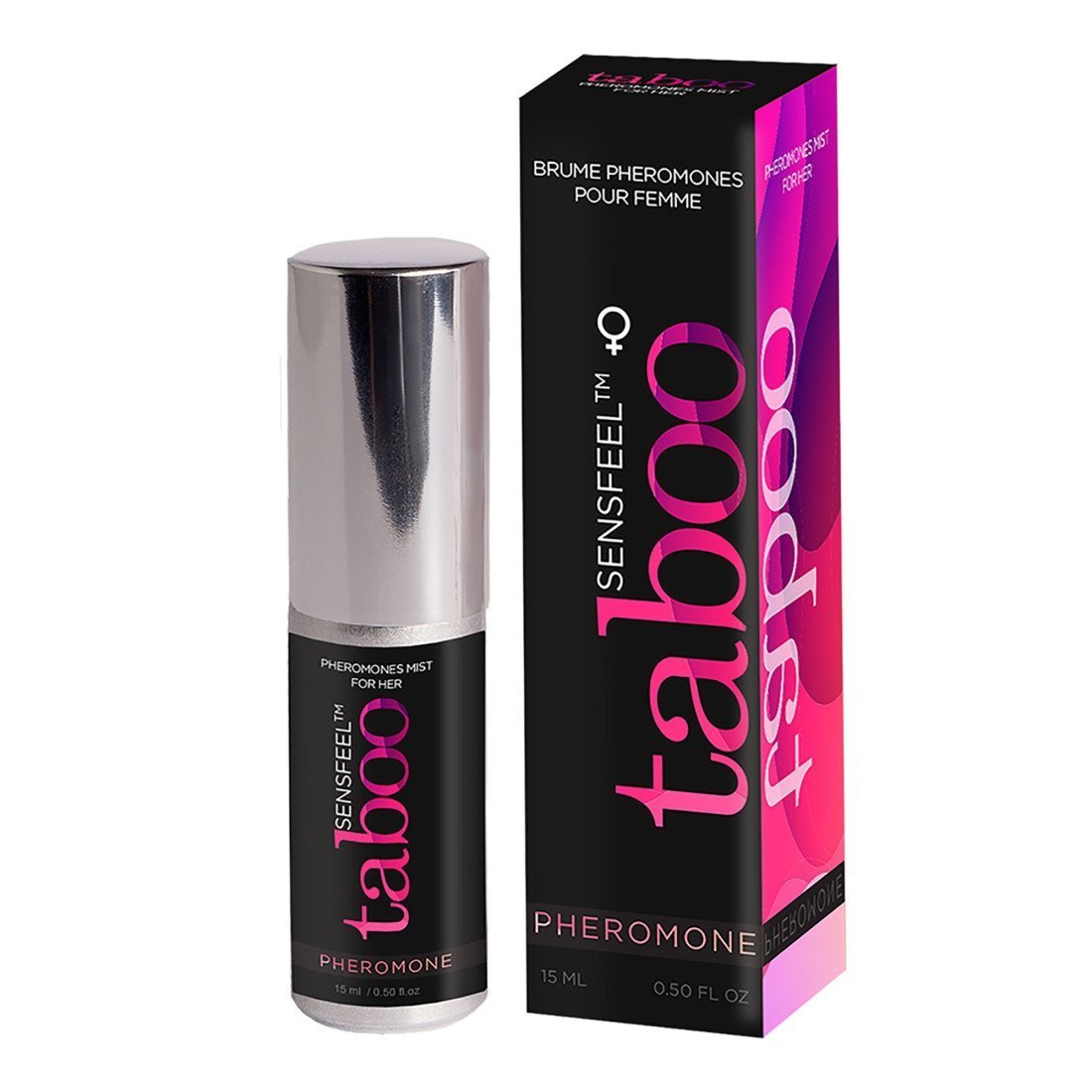 Kūno dulksna moterims su feromonais „Taboo Sensfeel“, 15 ml - Ruf