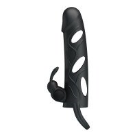 Vibruojanti penio mova „Penis Sleeve with Ball Strap“ - Pretty Love