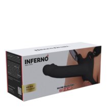 Tuščiaviduris strap-on dildo „Inferno 18 cm“ - Hidden Desire